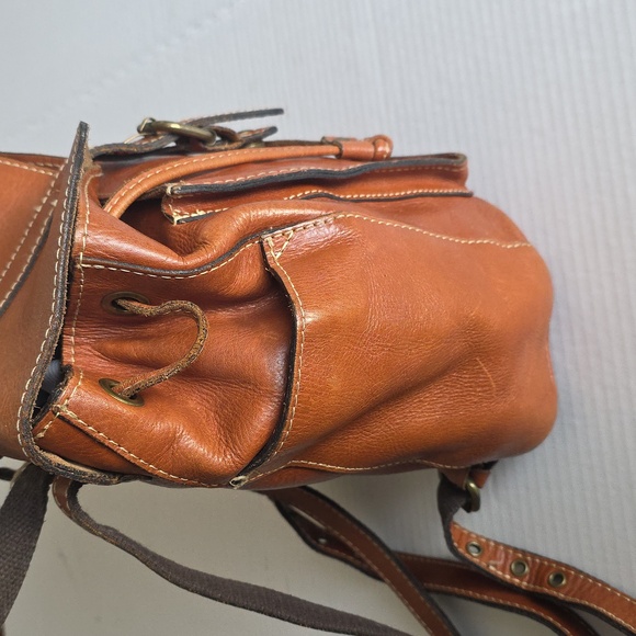 Patricia Nash Brown Leather Backpack Shoulder Bag - Picture 5 of 12